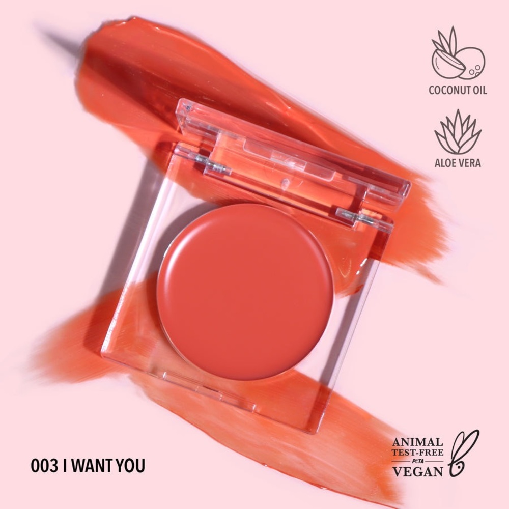 Moira Beauty Cream Blush Hydrating Lightweight Vegan Cruelty-Free Makeup